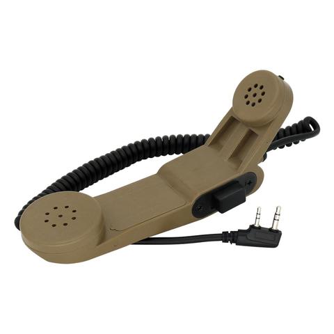 H250 Baofeng Kenwood walkie-talkie 2 pin наплечный микрофон ptt военный ручной микрофон ► Фото 1/6