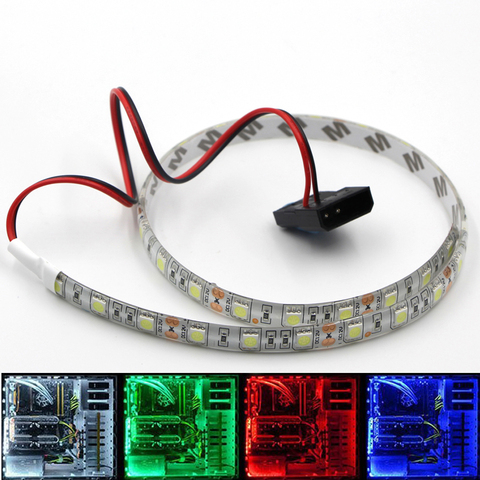 12V RGB Светодиодные ленты светильник ПК чехол для компьютера чехол Molex разъем светодиодный светильник полосы Панель RGB Header геймера шкаф лента неоновая лампа ► Фото 1/6