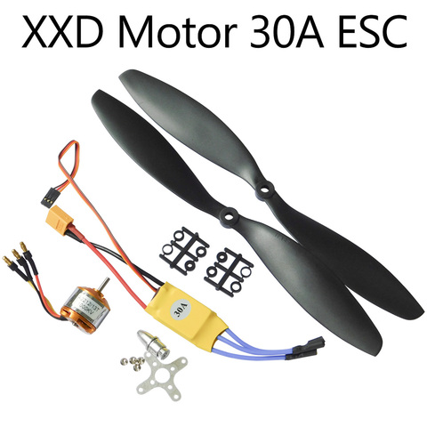 Новый бесщеточный двигатель Sida XXD A2212 KV930/1000/1400/2200 30A ESC + 1045 комбинация весла мощности ► Фото 1/6