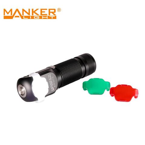 Manker E03H II 600 люмен AA/14500 светодиодный фонарь с головкой, белый зеленый красный фильтры, магнитный хвост, реверсивный зажим ► Фото 1/6