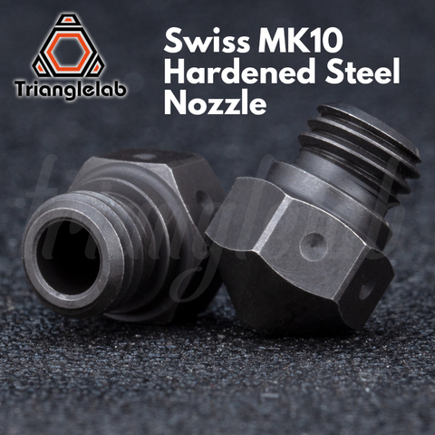 Сопло trianglelab Swiss MK10 из закаленной стали, ПТФЭ для резьбы Micro Swiss Hotend M7 Wanhao FlashForge Qidi Tech Dremel ► Фото 1/4