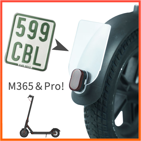 Защитный предупреждающий номерной знак для электрического скутера Xiaomi M365 Pro, номерной знак заднего хвоста, брызговик, аксессуары для номерн... ► Фото 1/5