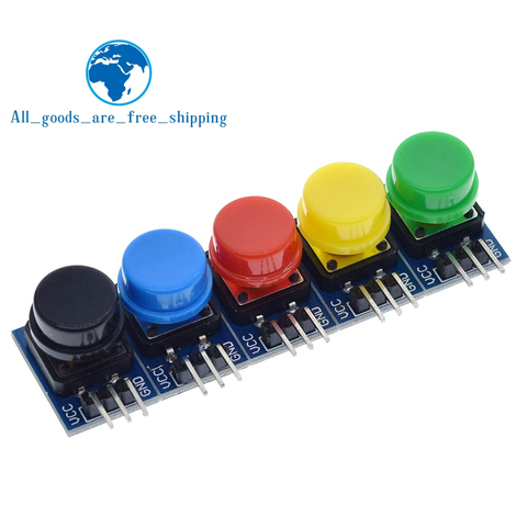 Большой кнопочный модуль, светильник сенсорным выключателем 12 х12 мм, 5 шт., для arduino или raspberry pi 3 ► Фото 1/6