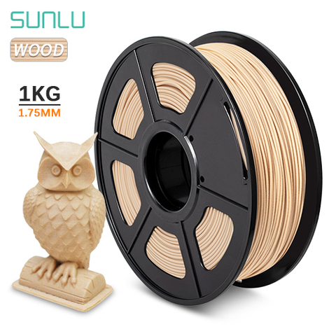 SUNLU PLA нить 1 кг 1,75 мм Дерево PLA нить s 3D принтер нетоксичные сублимационные принадлежности аналогичный деревянный эффект ► Фото 1/6