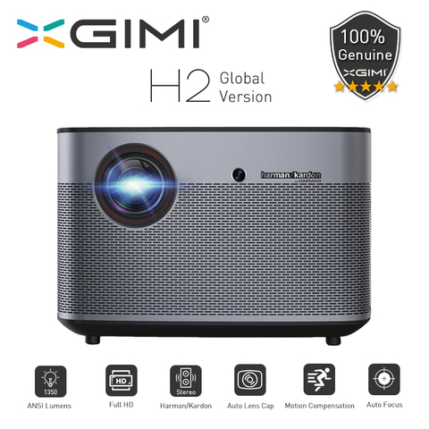 Цифровой Full HD проектор XGIMI H2, 1080p, 1350Ansi люменов, 4K проектор, поддержка 3D, Android, Wi-Fi, Bluetooth, домашний кинотеатр с глобальной прошивкой ► Фото 1/6