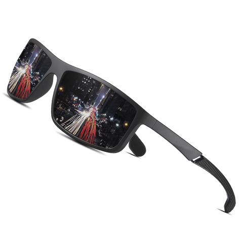 Мужские квадратные солнцезащитные очки AOFLY, дизайнерские поляризационные очки в оправе TR90, для вождения, рыбалки, UV400 ► Фото 1/6
