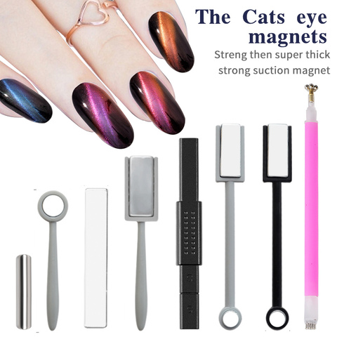Магнитная палочка для украшения ногтей Cat Eyes-мощный магнитный Гель-лак для ногтей, 3D линейный эффект ► Фото 1/6