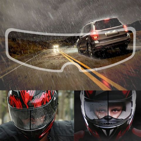 2022 Новый Универсальный мотоциклетный шлем прозрачная непромокаемая пленка анти-дождь патч экран для K3 K4 AX8 LS2 HJC MT шлемы ► Фото 1/6