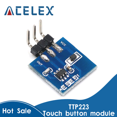 TTP223 модуль емкостный сенсорный переключатель кнопка самоблокирующийся ключ модуль 2,5-5,5 В ► Фото 1/6