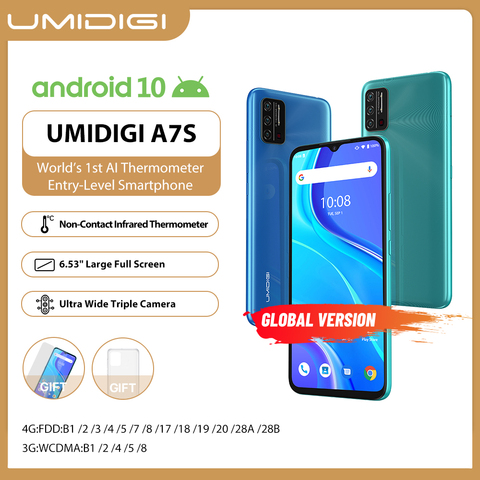 В наличии на складе UMIDIGI A7S смартфон 6,53 
