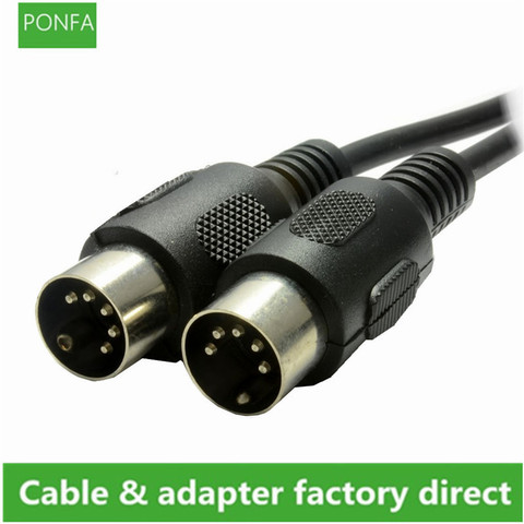 MIDI DIN 5PIN кабель «Папа-папа» миди 5 контактный DIN разъем 5 контактный DIN мм, удлиняющий кабель din-5pin м/м кабель адаптер длиной 1 м/1,5 м ► Фото 1/3