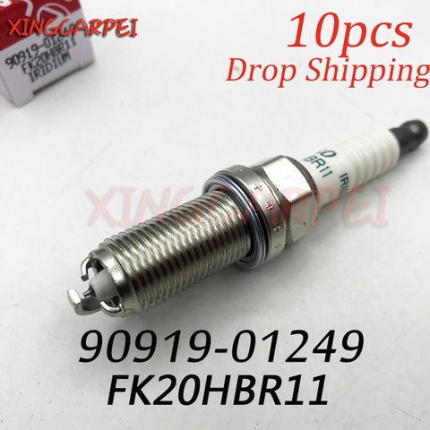 10 шт 90919-01249 FK20HBR-11 иридиевая Свеча зажигания для Lexus GS350 IS250 LS460 9091901249 FK20HBR-11 90919-01249 FK20HBR11 ► Фото 1/1