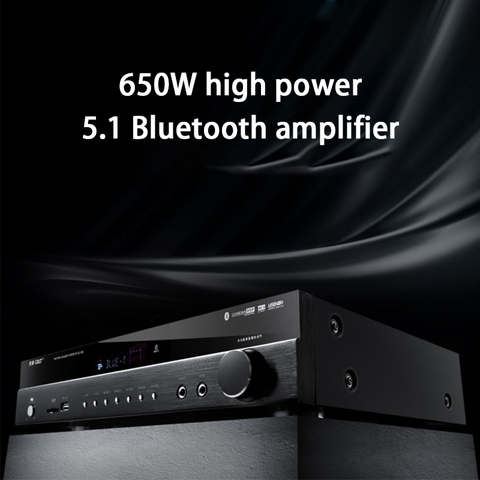 Мощный сабвуфер KYYSLB 500/650 Вт 8-16 Ом 220 в 5,1, Hi-Fi Bluetooth усилитель, сценическое аудио, караоке, цифровой усилитель температуры ► Фото 1/6