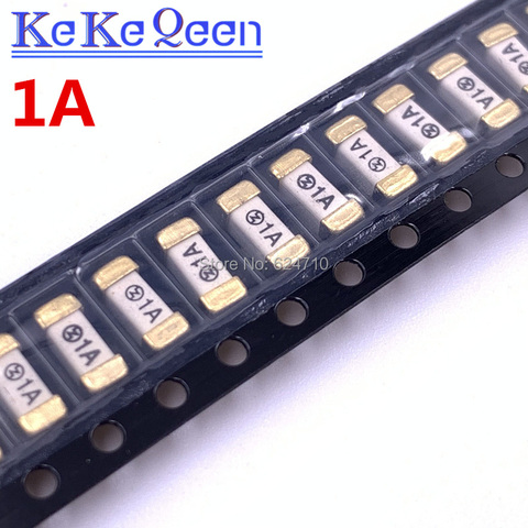 100 шт. = 10 видов * 10 шт., 1808/2410 SMD 0,25a/0,5a/0,75a/1A/1.5A/2A/3A/3.15A/5A/10A, 10 шт. позолоченных колпачков, поверхностное крепление, предохранители ► Фото 1/6