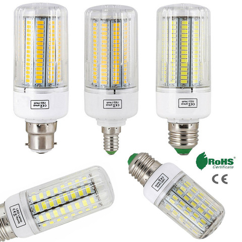 Светодиодные лампы E27 E14 5730 SMD 24LED s - 165 светодиодный s 110V 220V люстра Свеча светильник ПА для украшения дома Ampoule YZ ► Фото 1/6