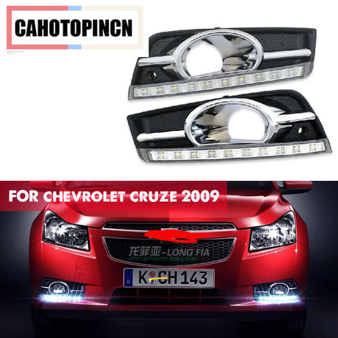 Для chevrolet cruze 2009 2010 2011 2012 2013 сигнал поворота стиль реле светодиодный DRL Дневной светильник с отверстием для противотуманной лампы ► Фото 1/1