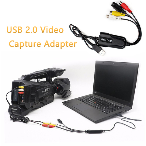 Адаптер для видеозахвата USB 2,0, видеокарта DVR, 4-канальное Видео TV DVD VHS TV для Win7/8/10/XP/Vista, Прямая поставка ► Фото 1/6