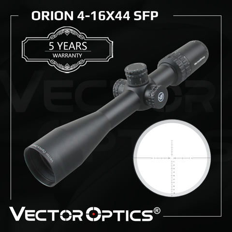 Оптический прицел Vector Optics Orion 4-16x44 SFP, 1/10 мил, функция блокировки револьвера, прицел для снайперской мишени, прицел для стрельбы, подходит для 5,56 7,62. 308win ► Фото 1/6