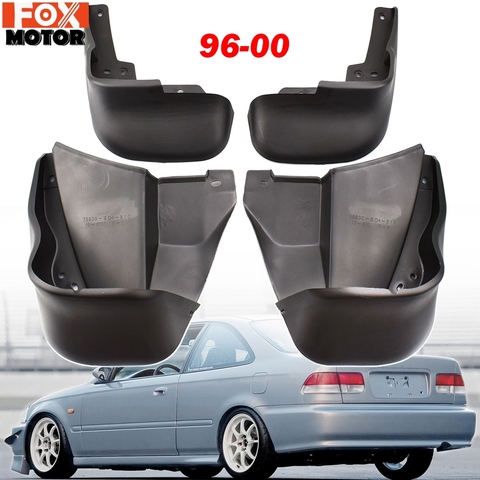 Автомобильный брызговики для Honda Civic 6 1996 1997 1998 1999 2000 Комплект Спереди Сзади Mud Flap Брызговики Брызговики спереди Вид сзади кранцы ► Фото 1/6