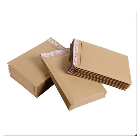 50 шт. коричневые конверты из крафт-бумаги в пузырьках, пакеты для почтовых отправлений, упаковка для бизнеса ► Фото 1/6