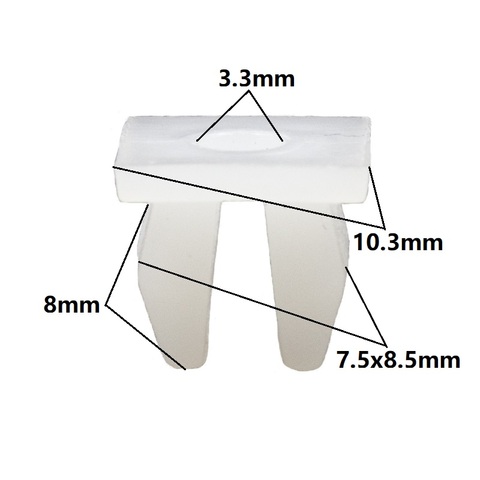 Квадратная Головка гайка втулка молдинговые клипсы пластиковый белый фиксатор Аксессуары для автомобильной отделки монтажные защелки ► Фото 1/6