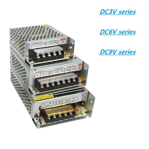 Импульсный источник питания fonte ac 110 ~ 220 В, сменный на постоянный ток 9 в 6 в 3 в 3 А 4 а 4А smps led fuente de poder ► Фото 1/6