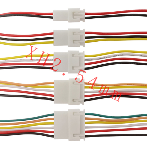 JST xh2.54мм 2-6-контактный разъем JST XH2.54 шаг 2,54 мм 20 см 26AWG 2P 3P 4 P 5P 6P Штекерный гнездовой разъем, проводной Кабельный соединитель ► Фото 1/1