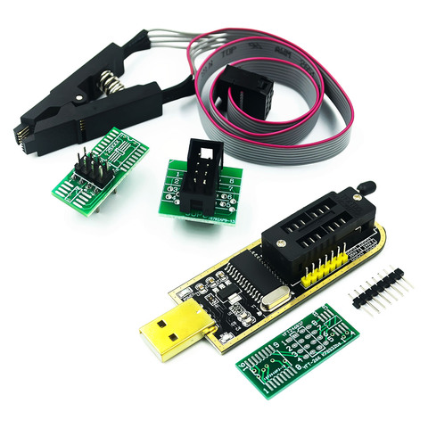 SOIC8 SOP8 тестовый зажим для EEPROM 93CXX/25CXX/24CXX + CH341 24 25 серия EEPROM Flash BIOS USB программатор модуль ► Фото 1/2