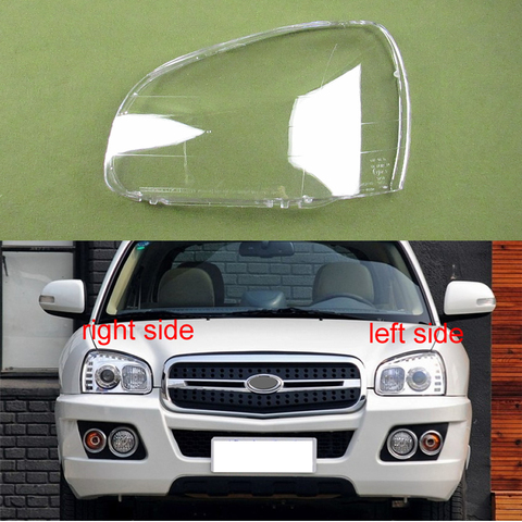 Для Hyundai Santa Fe 2001 2002 2003 2004 2005 2006 крышка фары налобный фонарь корпус фары прозрачный абажур объектив ► Фото 1/6