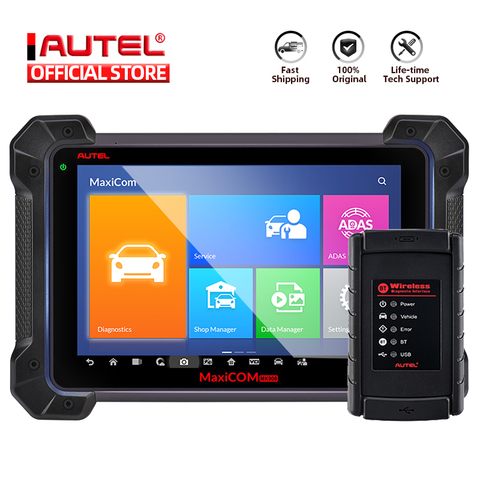 Autel MaxiCOM MK908 автомобильный диагностический сканер Autel MK908 PK MK908P MaxiSys Elite MS908 Программирование ECU с J2534 OBD 2 OBD2 авто ► Фото 1/6