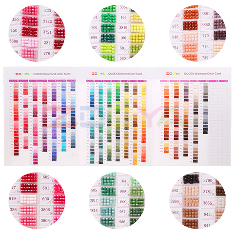 Цветовая Контрастность полный спектр 447 DMC Бриллиантовая цветная карта со стразами Цветовая идентификационная карта квадратная/круглая Алмазная сравнение 2Sk05 ► Фото 1/6