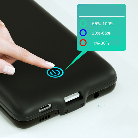 Чехол с USB зарядным устройством на 5000 мА · ч для Samsung Galaxy Note 10, ударопрочный Расширенный Тонкий чехол с внешним аккумулятором для Samsung Note 10 Plus ► Фото 1/6