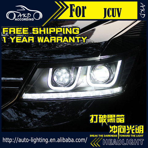 AKD автостайлинг фара для Dodge Journey JCUV фары Freemont светодиодная фара H7 D2H Hid опция ангельский глаз биксеноновый луч ► Фото 1/6