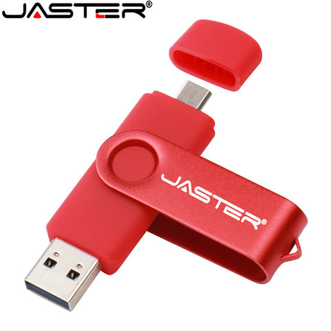 JASTER USB 2,0 OTG USB флеш-накопитель смартфон планшет ПК 4 ГБ 8 ГБ 16 ГБ 32 ГБ 64 ГБ флешка флешки OTG реальная емкость Usb флешка ► Фото 1/6