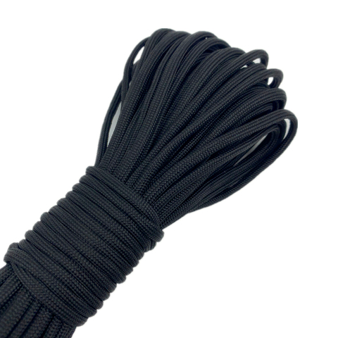 0.5/0.8/1.0/1.5/2.0/4mm 10yards Black Rope Parachute Cord Lanyard Rope Climbing Camping Survival Equipment Paracord Bracelet ► Фото 1/2