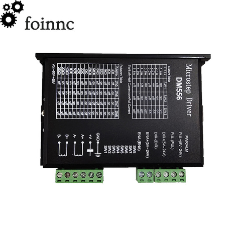 Цифровой Драйвер шагового двигателя DM556, 2-фазный контроллер шагового двигателя NEMA23 NEMA34, 5,6 А, для 57 86 ► Фото 1/6