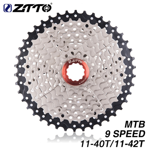 ZTTO MTB 9 скоростей 11-40T 11-42T кассета 9 скоростей 11-42 велосипед Freewheel 11-40 9 s для M430 M4000 высококачественный Горный велосипед K7 ► Фото 1/6
