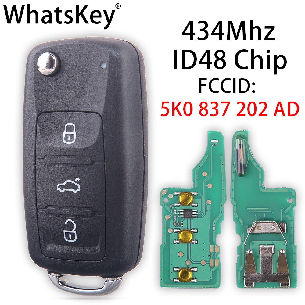 WhatsKey 3 кнопки дистанционного ключа автомобиля для Volkswagen VW Caddy  Beetle Jetta для EOS Passat Golf Polo 5K0837202AD 5K0 837 202 AD - История  цены и обзор | Продавец AliExpress - WhatsKey Global Store | Alitools.io