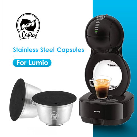 Фильтры для кофе из нержавеющей стали для аппарата Nescafe Dolce Gusto Lumio, многоразовые капсулы для кофе ► Фото 1/6