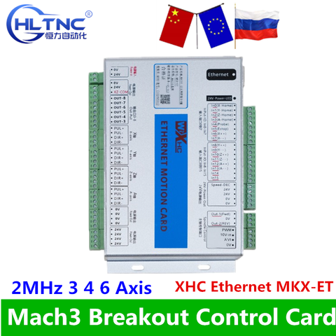 Коммутационная плата XHC Ethernet Mach3, 3 4 6 осей, USB карта управления движением, поддержка 2 МГц, для токарного станка с ЧПУ, гравировального станка ► Фото 1/6