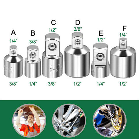 Адаптер для торцевого ключа, 1/2 дюйма, 3/8 дюйма, 1/4 дюйма ► Фото 1/6