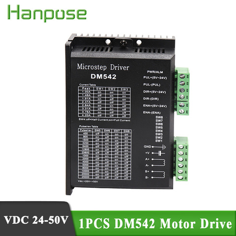 Бесплатная доставка NEMA23 57 серии шагового драйвер DM542 24-50VDC 1,0-4.2A 2-фазный шаговый двигатель для ЧПУ гравировальный станок ► Фото 1/6