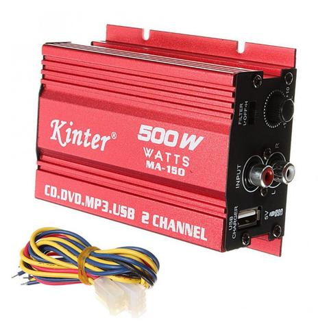 500W MA-150 DC9-14V 2-CH Mini Hi-Fi автомобильный стерео аудио усилитель Amp сабвуфер для автомобиля мотоцикла ► Фото 1/6