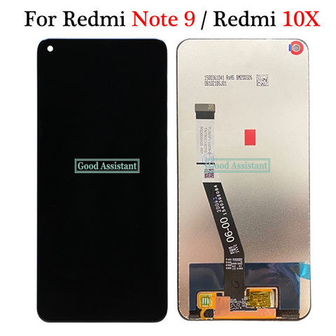 ЖК-дисплей 6,53 ''для Xiaomi Redmi Note 9 с сенсорным экраном и дигитайзером в сборе, замена с рамкой для Redmi 10X 4G, оригинал ► Фото 1/6