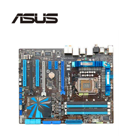 Материнская плата для ASUS P7P55D Deluxe LGA 1156 DDR3 16 Гб для Intel P55 P7P55 десктопная материнская плата SATA II PCI-E X16 б/у AMI BIOS ► Фото 1/1