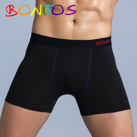 BONITOS, брендовые боксеры, мужское нижнее белье, мужское нижнее белье, боксеры, хлопковые боксеры, мужские сексуальные трусы, длинное нижнее бе... ► Фото 1/6