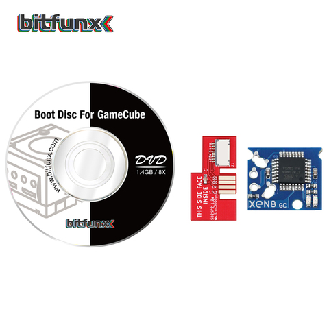 Bitfunx SD2SP2 Сменный адаптер Micro SD кардридер + Швейцарский загрузочный диск Mini DVD + чип Xeno GC для Nintendo Gamecube NGC NTSC ► Фото 1/6