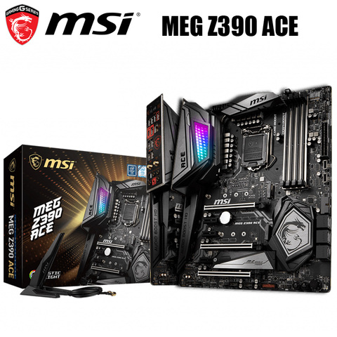 Новая материнская плата MSI Мег Z390 ACE LGA 1151 Intel Z390 DDR4 64 Гб PCI-E 3,0 оригинальная десктопная Материнская плата MSI Z390 1151 M.2 DDR4 ATX ► Фото 1/5