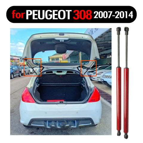 2 шт., пружинный амортизатор для задних багажников Peugeot 308 2007-2014 хэтчбека 460 мм ► Фото 1/6