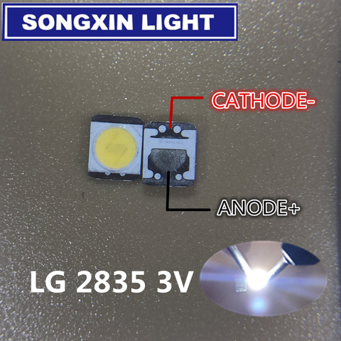 100 шт. для LG Высокая мощность 2835 SMD LED s диоды телевизоры супер яркий Diodo SMD СВЕТОДИОДНЫЙ 1210 3528 1 Вт лм холодная белая подсветка телевизора ► Фото 1/3